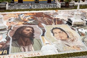 Carpet Made with Sand in The Church Square of La Orotava - Tenerife
