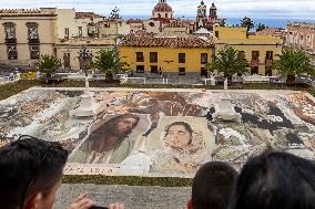 Carpet Made with Sand in The Church Square of La Orotava - Tenerife