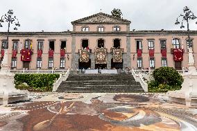 Carpet Made with Sand in The Church Square of La Orotava - Tenerife