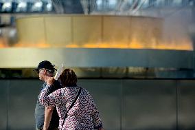 Olympic Cauldron In The Tuileries Gardens - Paris