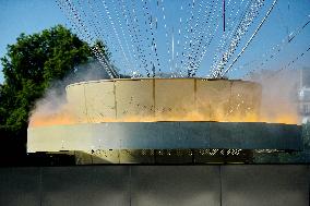 Olympic Cauldron In The Tuileries Gardens - Paris