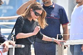 Rania of Jordan At Venice Airport