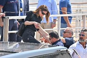 Rania of Jordan At Venice Airport