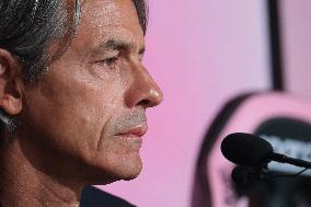 CALCIO - Serie B - Filippo Inzaghi new coach Palermo Calcio - Press Conference