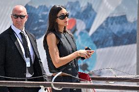 Sarah Staudinger and Ari Emanuel At Venice Airport