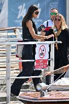 Sarah Staudinger and Ari Emanuel At Venice Airport