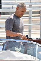 Sarah Staudinger and Ari Emanuel At Venice Airport