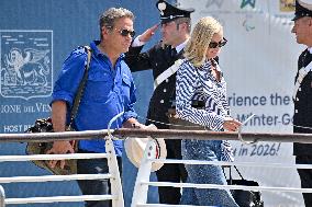 Lachlan Murdoch and Sarah Murdoch At Venice Airport