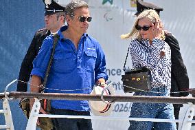 Lachlan Murdoch and Sarah Murdoch At Venice Airport