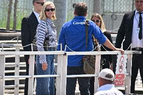 Lachlan Murdoch and Sarah Murdoch At Venice Airport