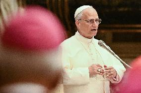 Pope Leo XIV Leads a Meditation as Part of Jubilee of Bishops - Vatican