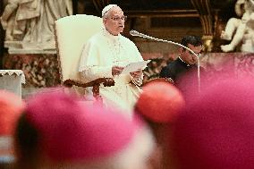 Pope Leo XIV Leads a Meditation as Part of Jubilee of Bishops - Vatican