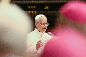 Pope Leo XIV Leads a Meditation as Part of Jubilee of Bishops - Vatican
