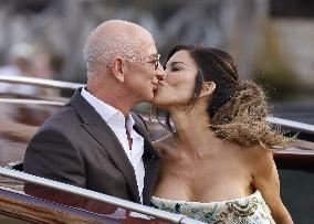Jeff Bezos and Lauren Sanchez Leave Their Hotel - Venice