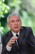 PM Bayrou Press Conference At Hotel De Matignon - Paris