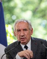 PM Bayrou Press Conference At Hotel De Matignon - Paris