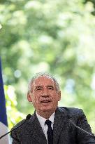 PM Bayrou Press Conference At Hotel De Matignon - Paris