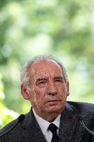 PM Bayrou Press Conference At Hotel De Matignon - Paris