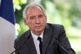 PM Bayrou Press Conference At Hotel De Matignon - Paris
