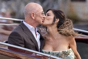 Jeff Bezos and Lauren Sanchez Leave Their Hotel - Venice