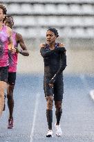 Kenya's Faith Kipyegon during the "Breaking4" event - Paris