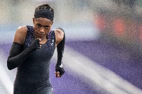 Kenya's Faith Kipyegon during the "Breaking4" event - Paris