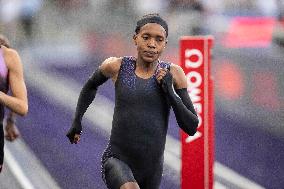 Kenya's Faith Kipyegon during the "Breaking4" event - Paris