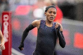Kenya's Faith Kipyegon during the "Breaking4" event - Paris