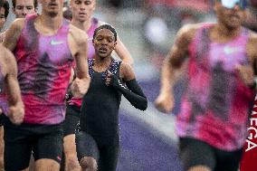 Kenya's Faith Kipyegon during the "Breaking4" event - Paris