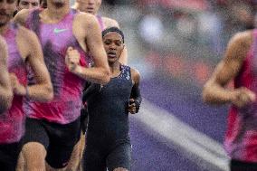 Kenya's Faith Kipyegon during the "Breaking4" event - Paris