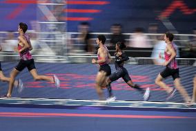 Kenya's Faith Kipyegon during the "Breaking4" event - Paris