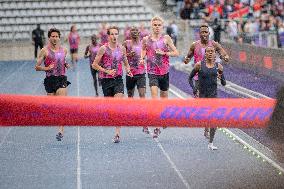 Kenya's Faith Kipyegon during the "Breaking4" event - Paris