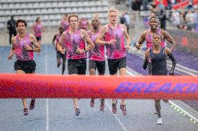Kenya's Faith Kipyegon during the "Breaking4" event - Paris