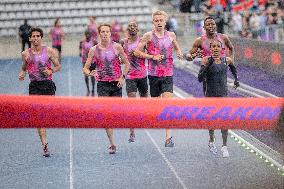 Kenya's Faith Kipyegon during the "Breaking4" event - Paris