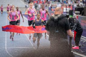 Kenya's Faith Kipyegon during the "Breaking4" event - Paris