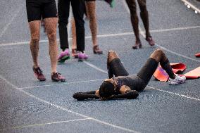 Kenya's Faith Kipyegon during the "Breaking4" event - Paris