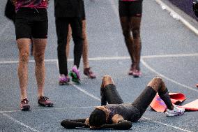 Kenya's Faith Kipyegon during the "Breaking4" event - Paris