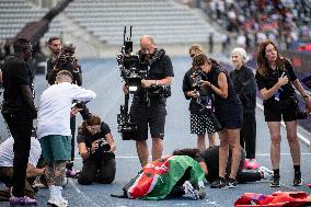 Kenya's Faith Kipyegon during the "Breaking4" event - Paris