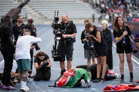Kenya's Faith Kipyegon during the "Breaking4" event - Paris