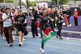 Kenya's Faith Kipyegon during the "Breaking4" event - Paris