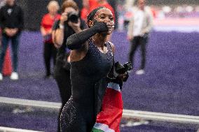 Kenya's Faith Kipyegon during the "Breaking4" event - Paris