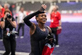 Kenya's Faith Kipyegon during the "Breaking4" event - Paris