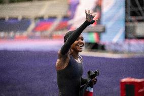 Kenya's Faith Kipyegon during the "Breaking4" event - Paris
