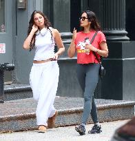 Padma Lakshmi With Her Daughter Out - NYC