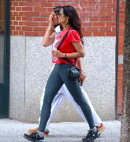 Padma Lakshmi With Her Daughter Out - NYC