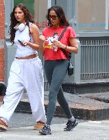 Padma Lakshmi With Her Daughter Out - NYC