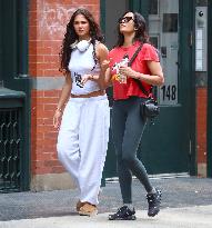 Padma Lakshmi With Her Daughter Out - NYC