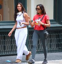 Padma Lakshmi With Her Daughter Out - NYC