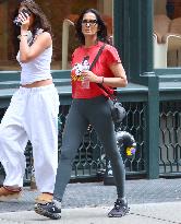 Padma Lakshmi With Her Daughter Out - NYC