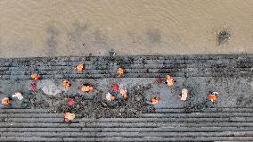 Clearing Silt After Flood in Rong'an